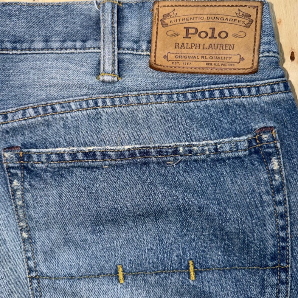 Polo Ralph Lauren Mens 40x32 Hampton Straight Jeans Authentic Dungarees Blue